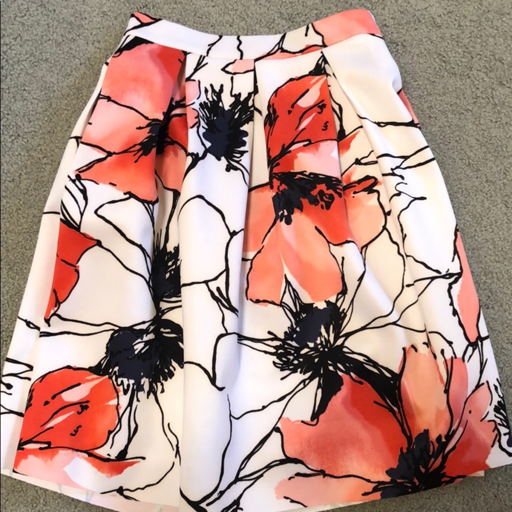 Aqua | Floral Midi Skirt
